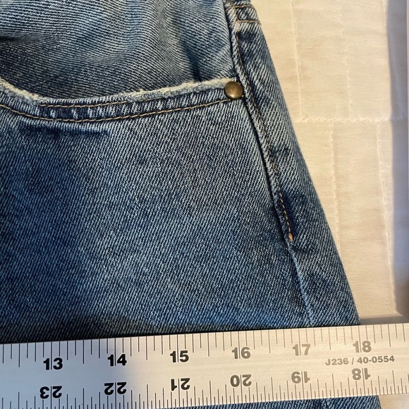 THE GREAT The Kick Bell Jean Cliff Wash Cropped Flare wide leg denim Sz 27 - Picture 11 of 14